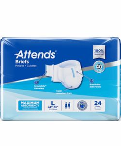 Attends Adult Incontinence Briefs, Maximum Absorbency