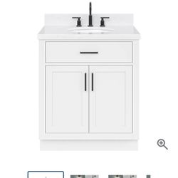 30” Solid Wood Bathroom Vanity 