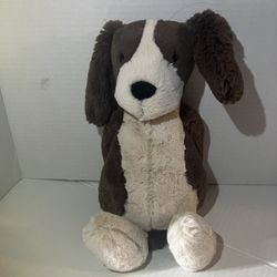 Authentic Jellycat BASHFUL FUDGE PUPPY Soft 12" Sitting Plush Toy  Dog NEW 