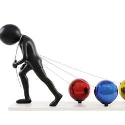 Pulling Weight Figure Sculpture