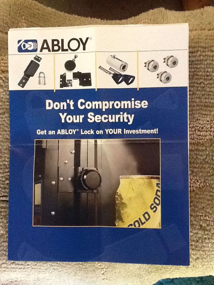 Abloy Locking Security System for Vending Machines.