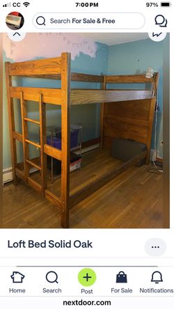Loft bed SOLID OAK