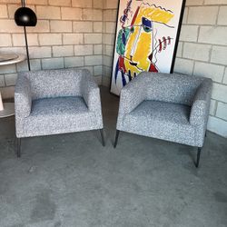 Modern Gray Arm Chairs ($10 Delivery )