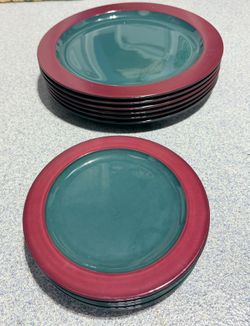 Aegean by Franciscan Set Of 12 Plates Vintage 1996 Potters Art By Johnson Bros