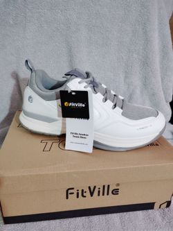FitVille Men's Breathable Pickle Ball Shoes Size 9.5 W