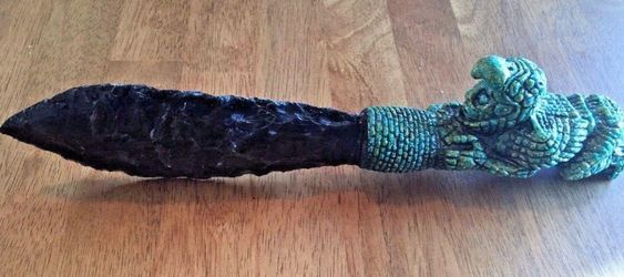 Real Aztec obsidian stone