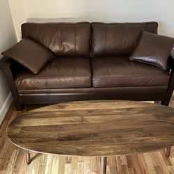 Stickley    L. & J. G.  Leather Couch and Reclining Chair