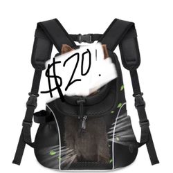 WOYYHO Pet Dog Carrier Backpack Small Dog Front Backpack Ventilated Mesh Dog Travel Back Pack With Safety Belt For Travel Hiking Cycling Outdoor Adven