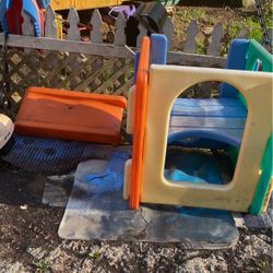 Large Toy Slide Has A Crack In It