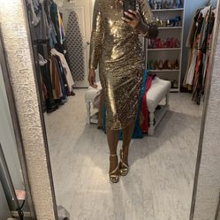Gold Sequined Dress