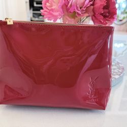 Yves Saint Laurent Red Cosmetic Bag
