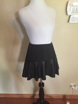 Faux leather mini skirt