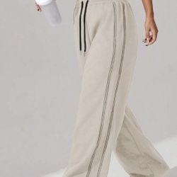 SHEIN Beige Wide Leg Pants