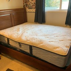 Wood Bed-Frame and Box-spring