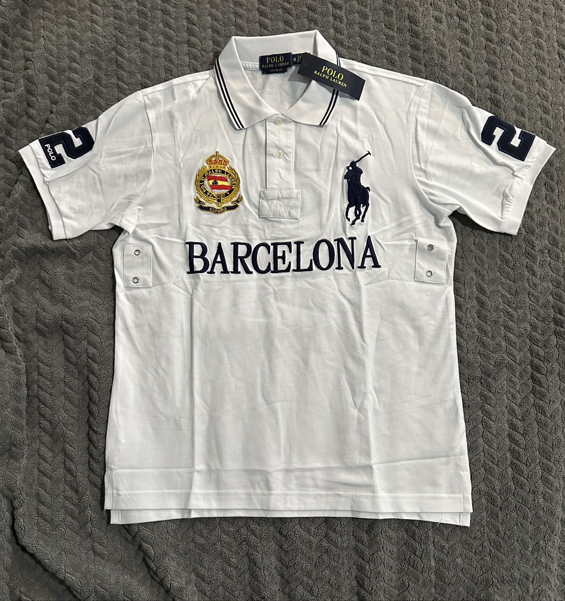 White Ralph Lauren Barcelona Polo Shirt