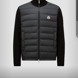 PADDED COTTON ZIP-UP CARDIGAN Moncler 
