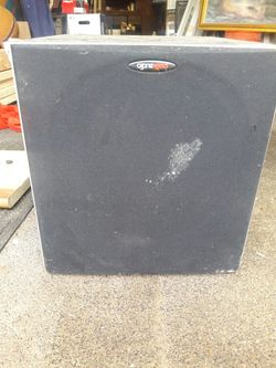 gray PolkAudio speaker