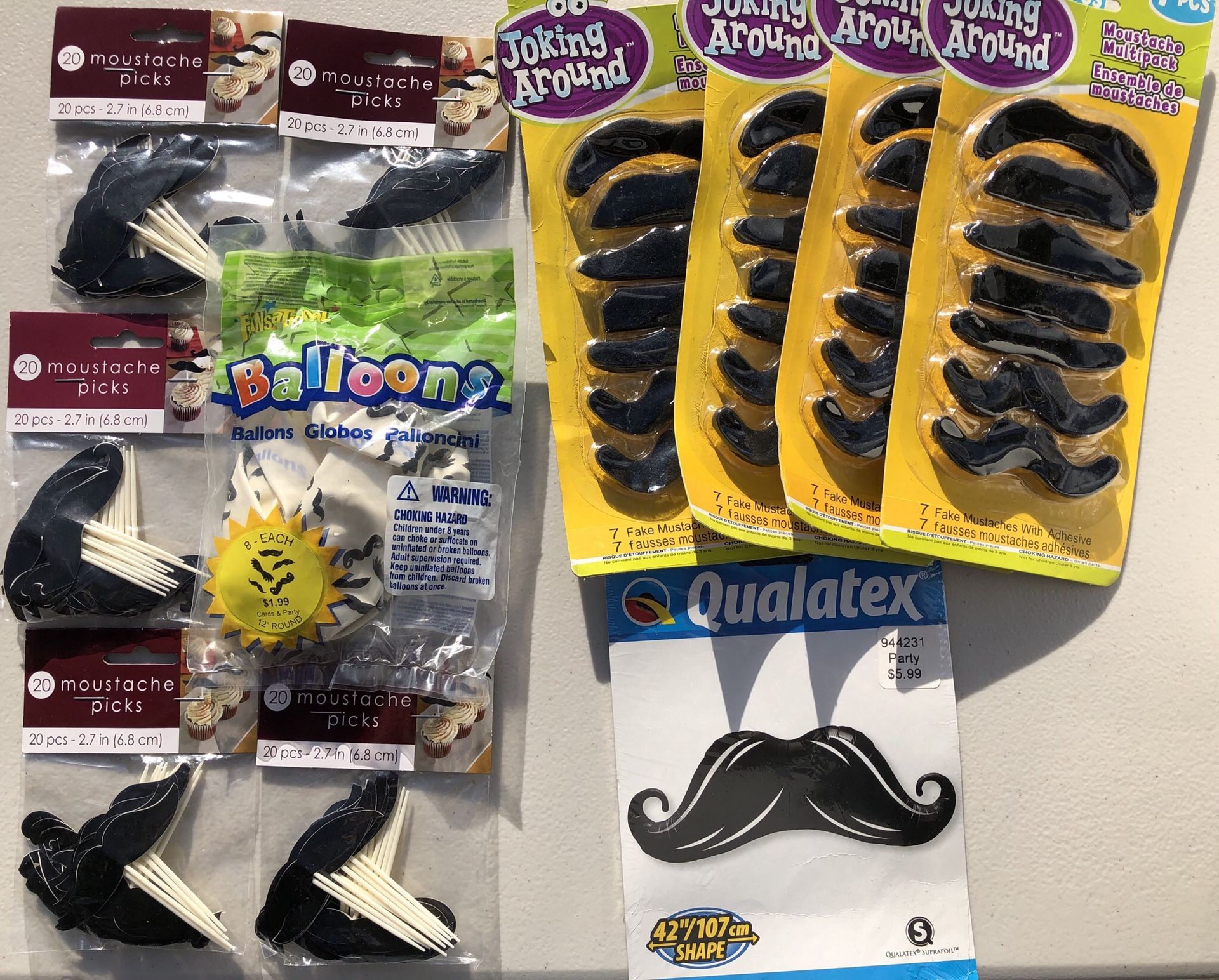 Mustache Party supplies