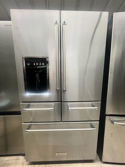 KitchenAid 26 CU FT Stainless Steel 4-Door French Door Refrigerator