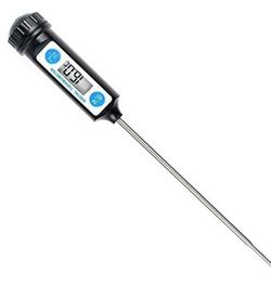 Anpro DT-10 Instant Read Digital Cooking Meat Thermometer with Long Probe for Food, Meat, Candy and Bath Water - Black