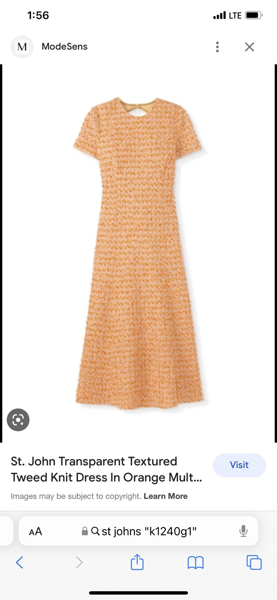 Brand New St. John Orange Dress (Size 4)