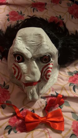 Jigsaw Mask and bow