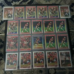 Huge Lot Of 21 Jerry Rice Football Cards🔥