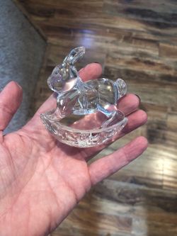 Pure lead crystal rabbit bunny Rocking horse
