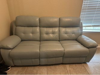 Light blue recliner chairs