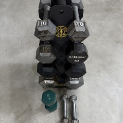 160lb Dumbbell Bundle & Rack