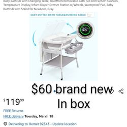 Diaper Changing Table/ Bath Tub