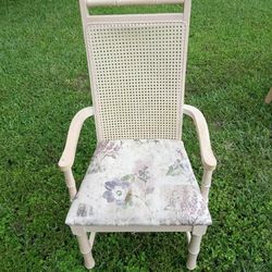 VINTAGE FAUX BAMBOO CHIPENDALE STYLE .WITH CANE BACK CHAIR.