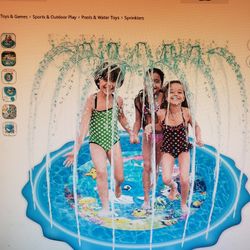 67" INFLATEABLE WATER SPRINKLER  SPLASH POOL