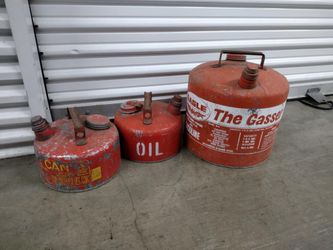 Vintage Gas & Oil Canisters Lot Of 3