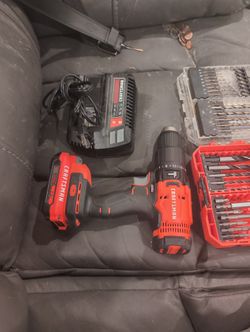 Craftsman Drill+ Battery Charger+ Bit Set