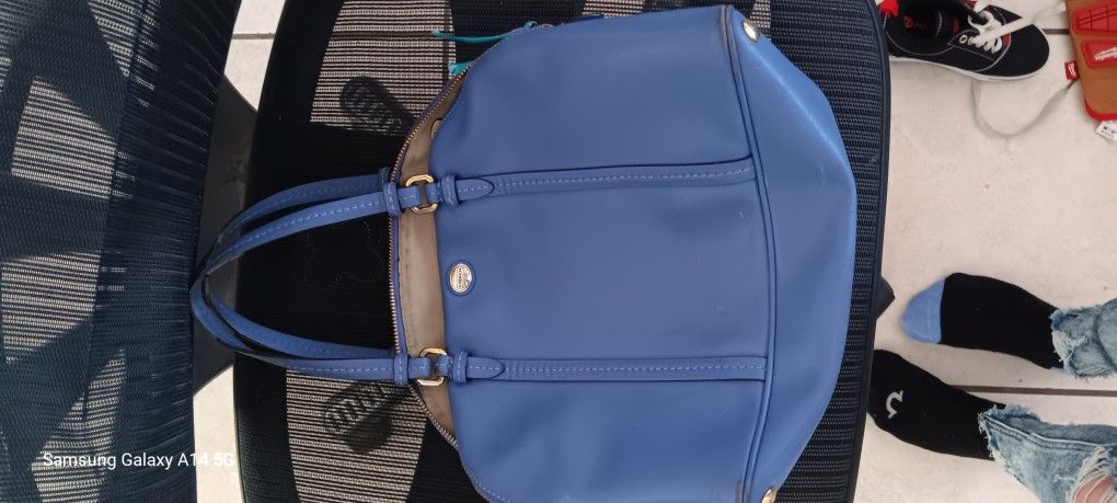 Blue Coach Leather Purse