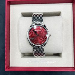 Salvatore Ferragamo Womens Silver 34 mm Cuir Watch   *1