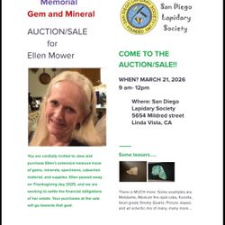 Gem And Minerals, Faceted  Stones, Tools, Bags And Much More! 