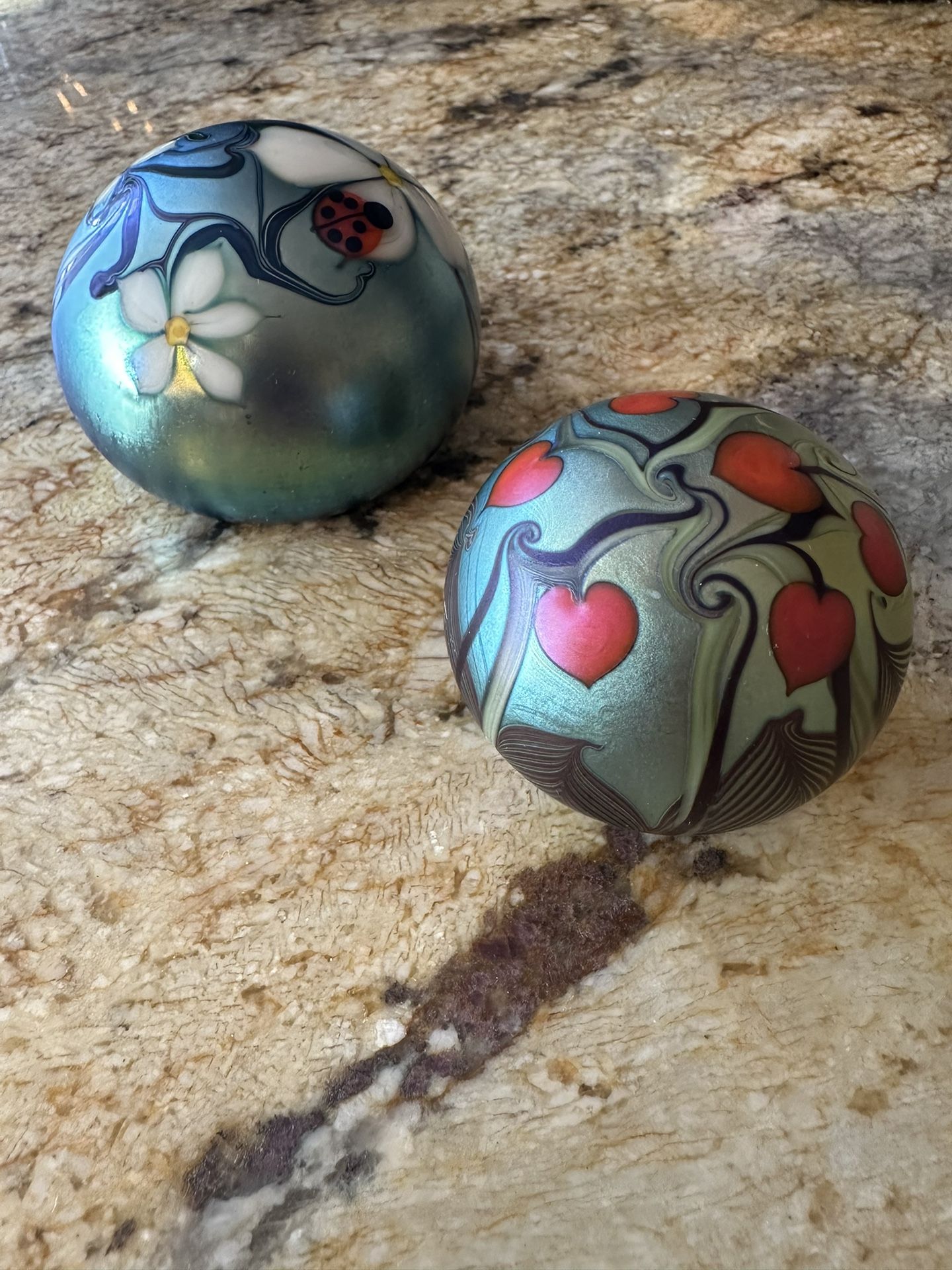 Orient +Flume Glass Art Paperweights