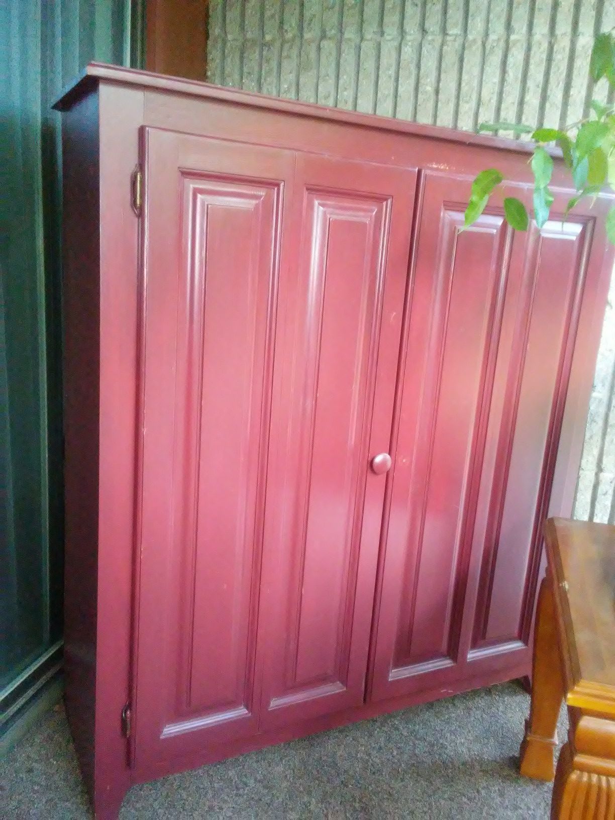NICE SOLID WOOD ARMOIRE CABINET