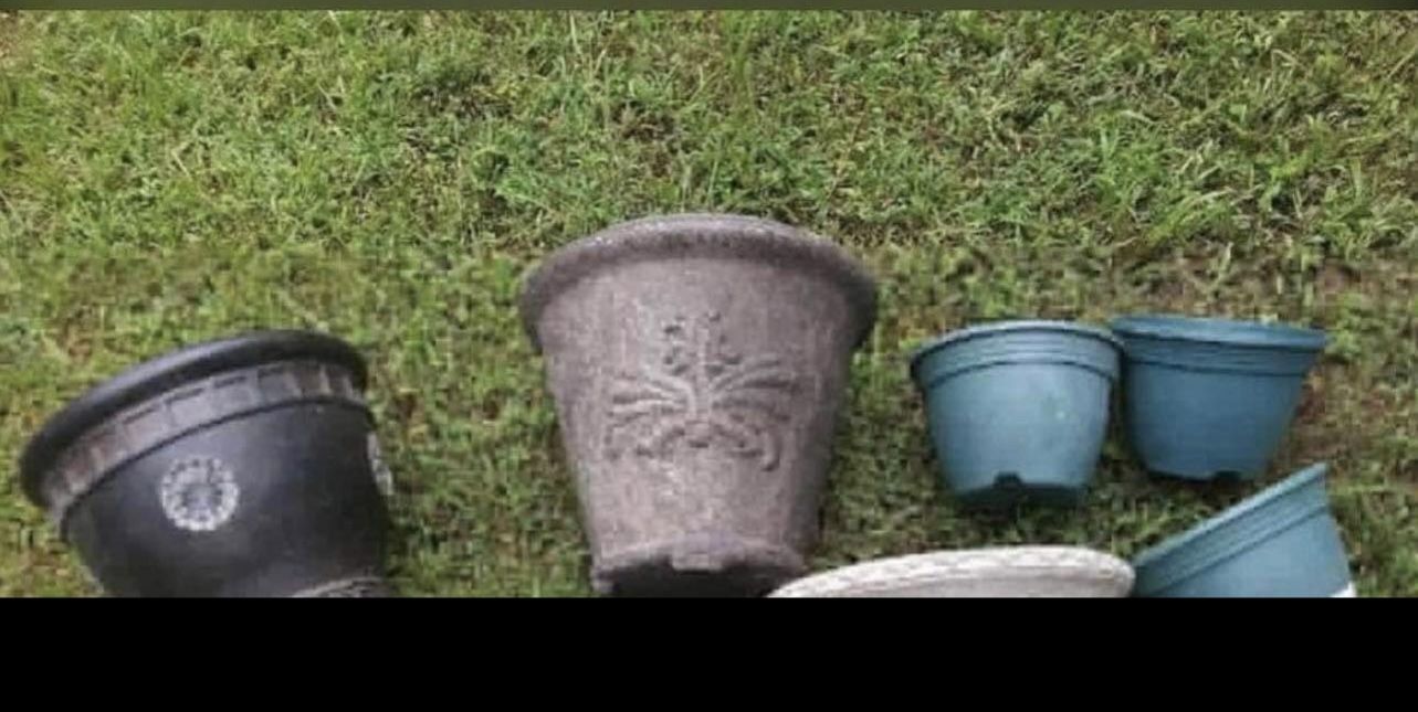 Flower Pots Lot Of 9 Pots Total