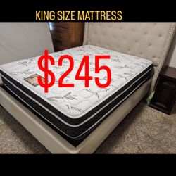 E KING SIZE PILLOW TOP BAMBOO BRAND MATTRESS NEW 