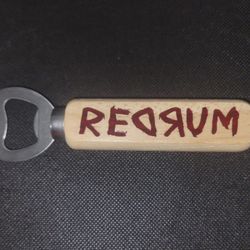 Custom Made REDRUM Bottle Opener With Refrigerator Magnet 