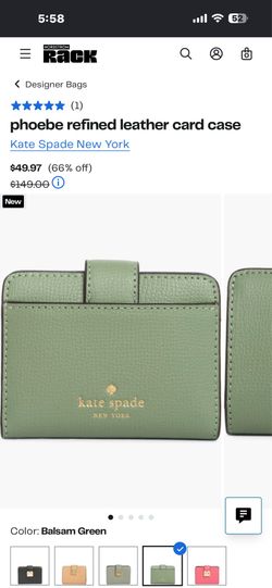 Kate Spade "Phoebe Refined" Leather Card Case