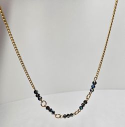 Gold and gray necklace