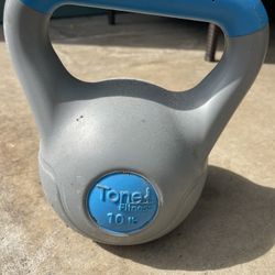Tone Fitness 10 lb kettlebell.