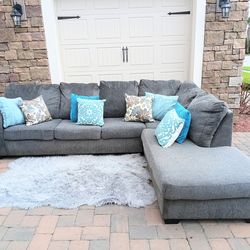 Grey L Shaped Sectional Sofa