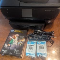 HP ENVY 7640 E-All In One Printer + HP 62XL Ink Cartridge + Advanced Photo Paper