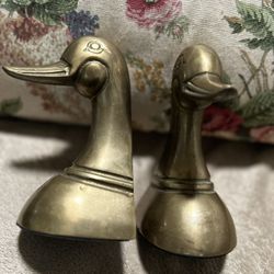 Brass Ducks Bookends