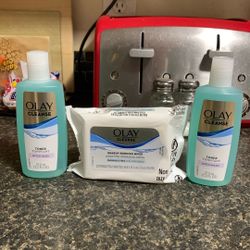 Olay Cleanser Wipes & Toner-3 Items!($23.91+ Value)